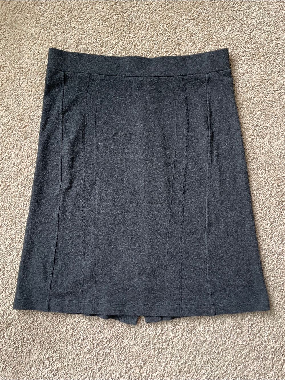 Indigenous Hand Loomed 100% Organic Cotton Black Pencil Skirt L Peru Minimalist